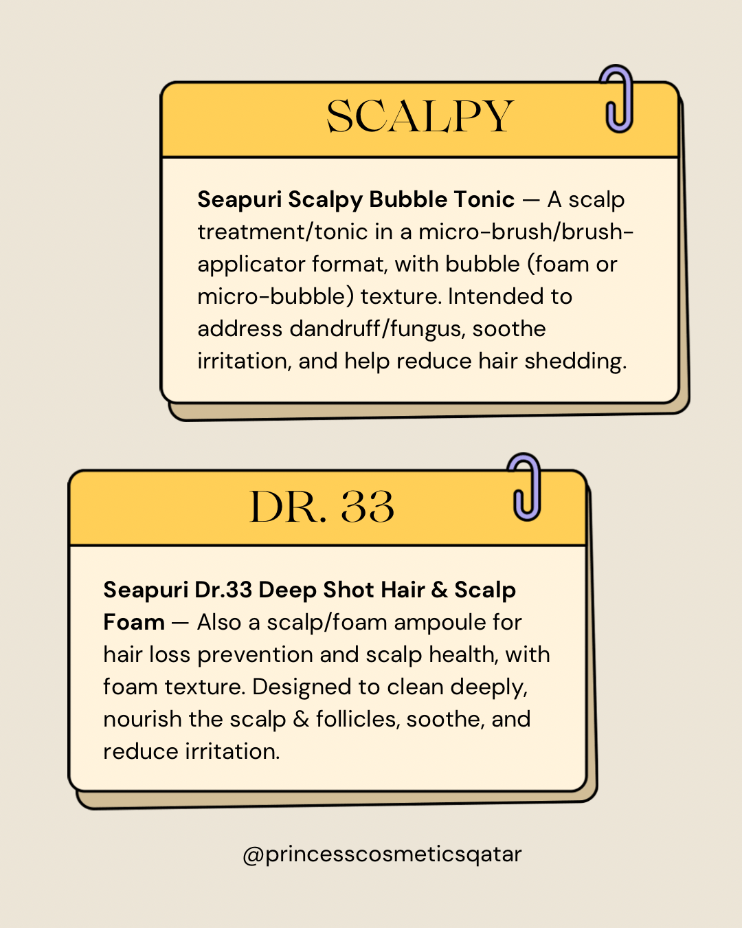 Seapuri Scalpy Bubble Tonic 100ml رغوة سيبوري دكتور 33 ديب شوت للشعر وفروة الرأس - Princess Cosmetics Qatar