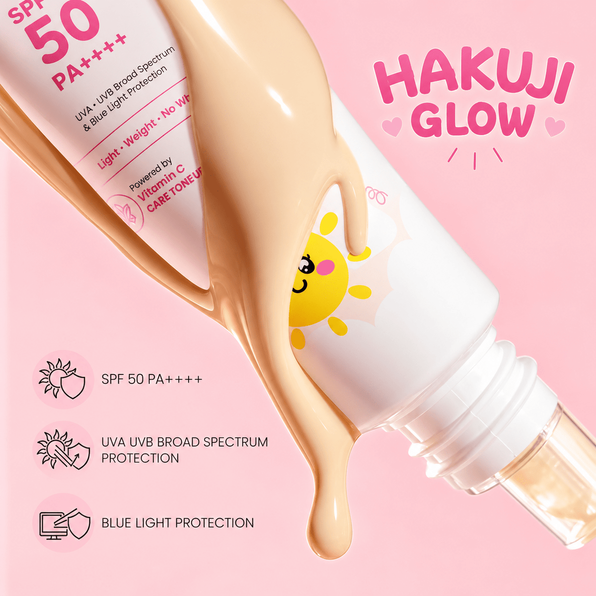 Shaha Beauty Hakuji Tinted Sunscreen 30ml شاها بيوتي هاكوجي واقي شمس ملون - Princess Cosmetics Qatar