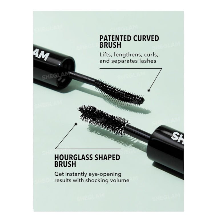 SHEGLAM All-In-One Volume & Length Waterproof Mascara شيغلام ماسكارا مقاومة للماء لتكثيف وإطالة الرموش – الكل في واحد - Princess Cosmetics Qatar