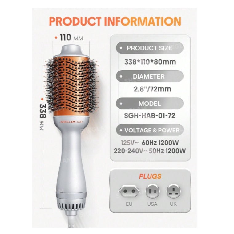 SHEGLAM Blowout Bliss Volumizing Hot Air Brush شيغلام فرشاة الهواء الساخن لتكثيف الشعر «بلو آوت بليس» - Princess Cosmetics Qatar