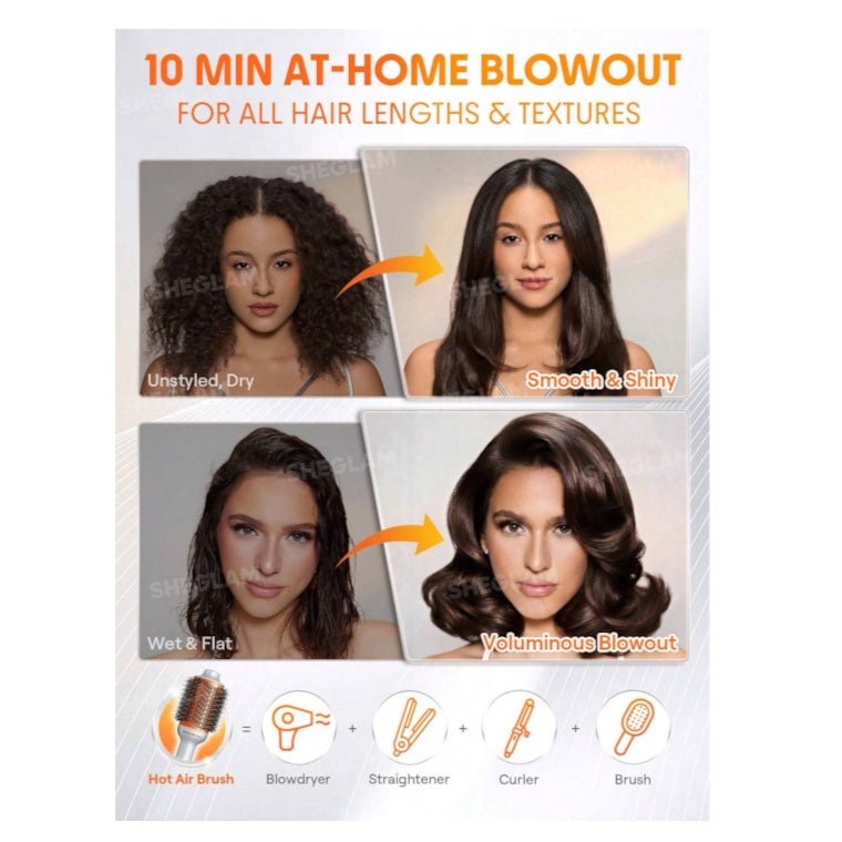 SHEGLAM Blowout Bliss Volumizing Hot Air Brush شيغلام فرشاة الهواء الساخن لتكثيف الشعر «بلو آوت بليس» - Princess Cosmetics Qatar