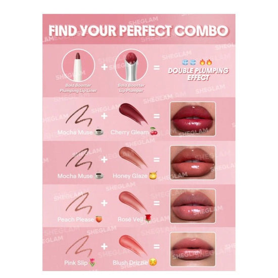 SHEGLAM Bold Booster Lip Plumper ملمع الشفاه شيغلام بولد بوستر - Princess Cosmetics Qatar