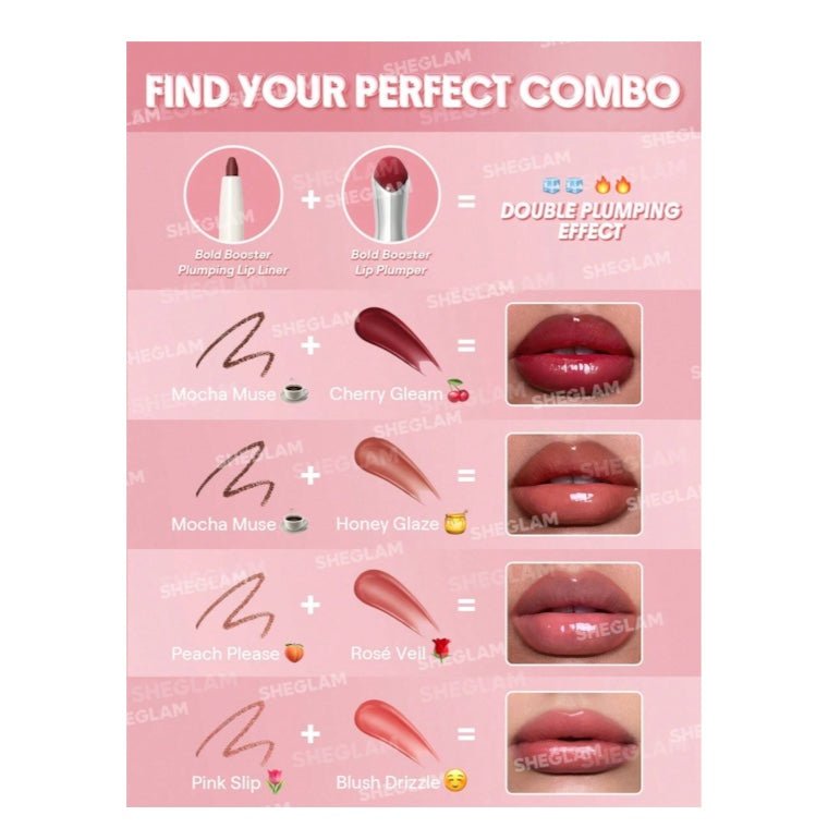 SHEGLAM Bold Booster Plumping Lip Liner محدد شفاه شيغلام بولد بوستر لتكبير الشفاه - Princess Cosmetics Qatar