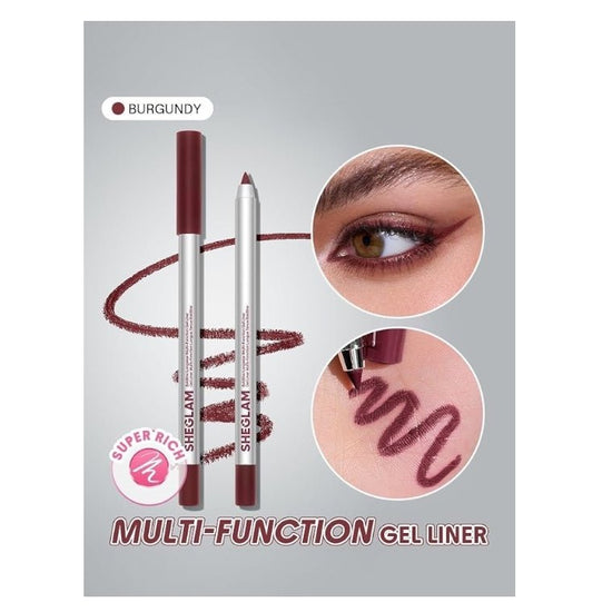 SHEGLAM Boldline Longwear Multi-Function Gel Liner - Burgundy شيجلام بولدلاين قلم تحديد جل متعدد الاستخدامات طويل الثبات - عنابي - Princess Cosmetics Qatar