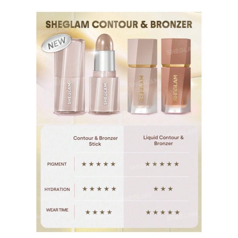 SHEGLAM Buttery Buff Contour & Bronzer Stick شي جلام عصا تحديد ونحت الوجه والبرونزر بترِي باف - Princess Cosmetics Qatar