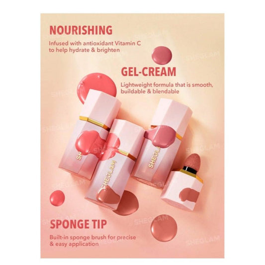 SHEGLAM Color Bloom Liquid Blush شي جلام كولور بلوم أحمر خدود سائل - Princess Cosmetics Qatar