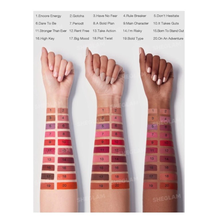 SHEGLAM Dynamatte Boom Long-Lasting Matte Lipstick شيغلام دينامات بوم – أحمر شفاه مطفي طويل الثبات - Princess Cosmetics Qatar