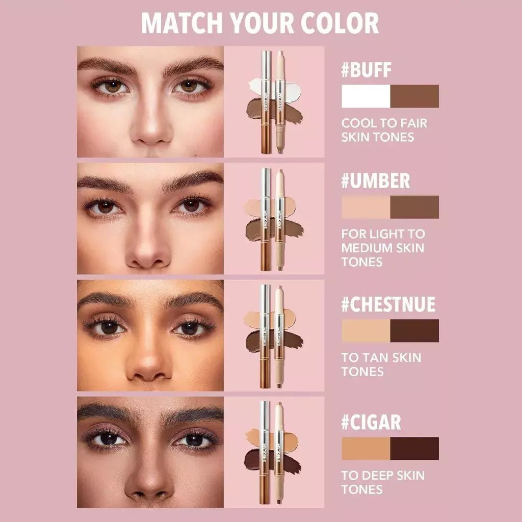 SHEGLAM Fine Line 2-In-1 Nose Contour & Highlight Pen شيغلام قلم تحديد وإضاءة الأنف فاين لاين 2 في 1 - Princess Cosmetics Qatar