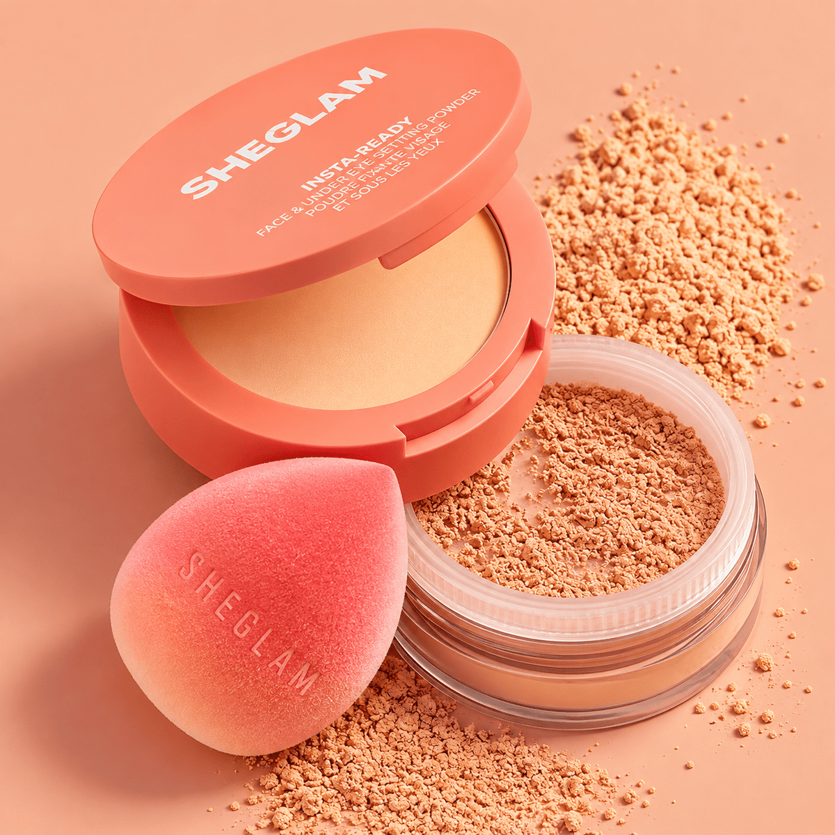 SHEGLAM Insta-Ready Face & Under Eye Setting Powder Duo شيجلام إنستا ريدي بودرة تثبيت مزدوجة للوجه وتحت العين - Princess Cosmetics Qatar