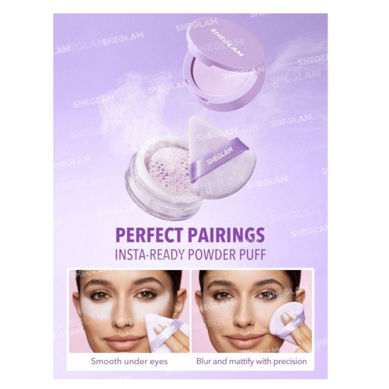 SHEGLAM Insta-Ready Face & Under Eye Setting Powder Duo شيجلام إنستا ريدي بودرة تثبيت مزدوجة للوجه وتحت العين - Princess Cosmetics Qatar