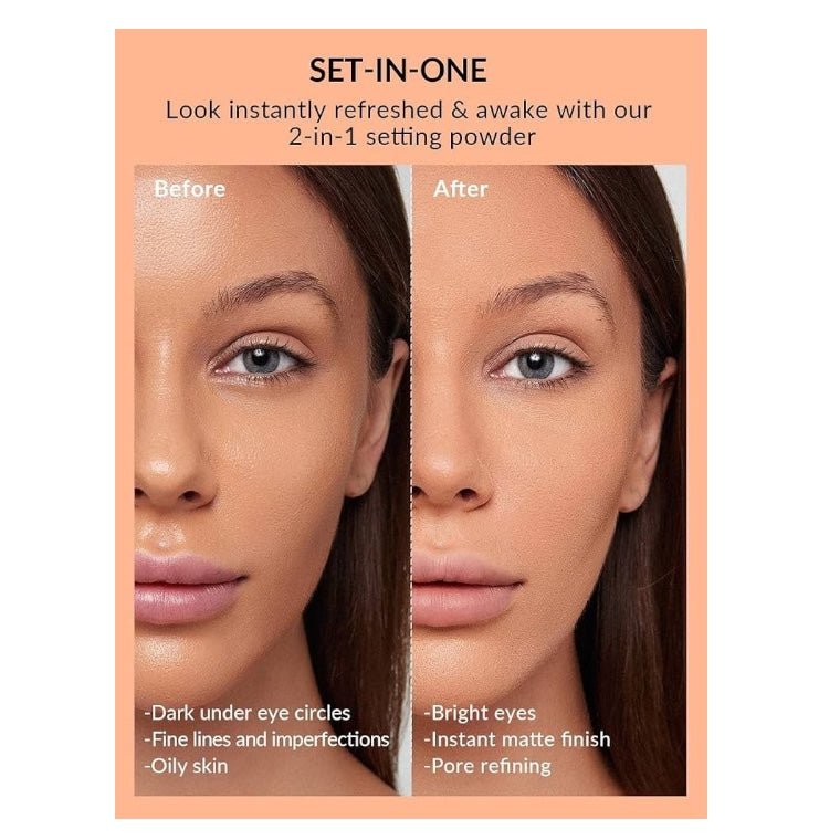 SHEGLAM Insta-Ready Face & Under Eye Setting Powder Duo شيجلام إنستا ريدي بودرة تثبيت مزدوجة للوجه وتحت العين - Princess Cosmetics Qatar