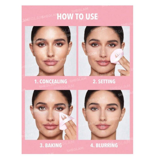 SHEGLAM Insta-Ready Powder Puff شي جلام – إسفنجة بودرة إنستا ريدي - Princess Cosmetics Qatar