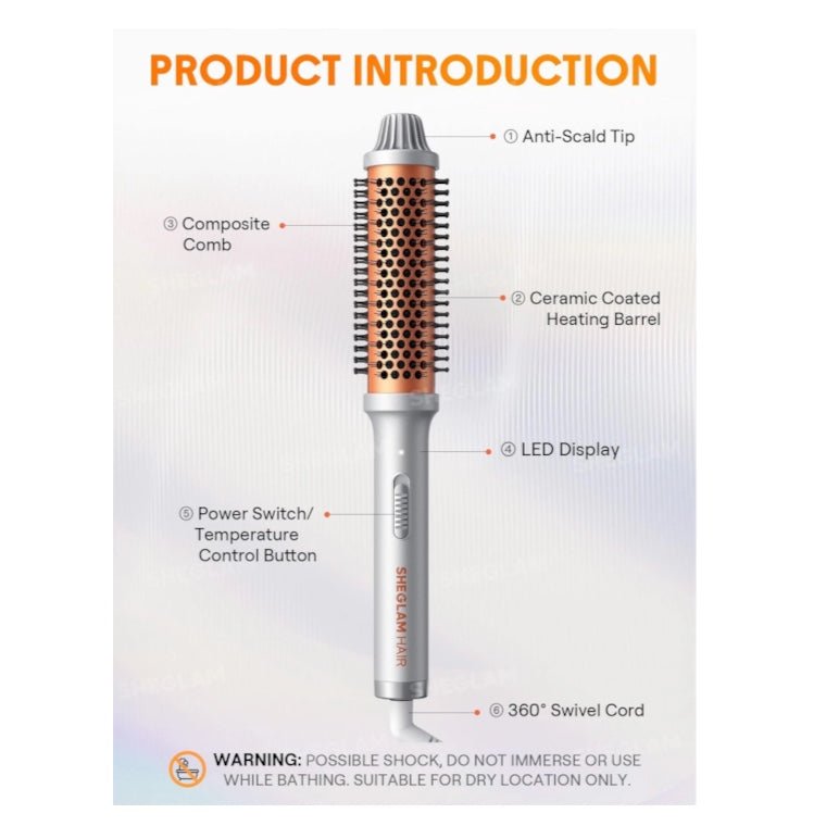 SHEGLAM It-Curl Thermal Blowout Brush - 38mm فرشاة سيجلام إت-كيرل الحرارية لتصفيف الشعر - 38 مم - Princess Cosmetics Qatar