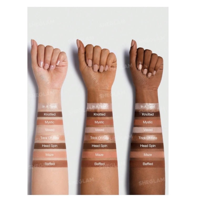 SHEGLAM Jazy Jigsaw Eyeshadow Palette - Hued In Nude شيغلام جازي جيغسو باليت ظلال العيون - هويد إن نود - Princess Cosmetics Qatar