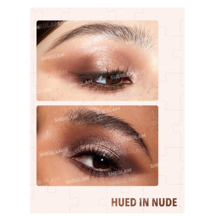 SHEGLAM Jazy Jigsaw Eyeshadow Palette - Hued In Nude شيغلام جازي جيغسو باليت ظلال العيون - هويد إن نود - Princess Cosmetics Qatar