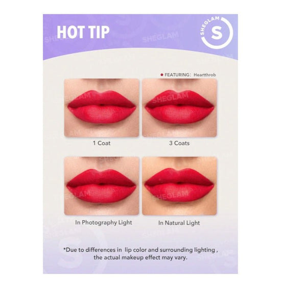 SHEGLAM Matte Allure Liquid Lipstick أحمر شفاه سائل مطفي من شيغلام - Princess Cosmetics Qatar