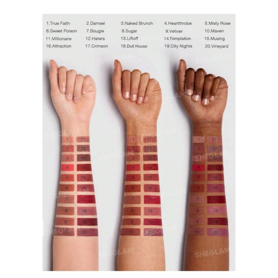 SHEGLAM Matte Allure Liquid Lipstick أحمر شفاه سائل مطفي من شيغلام - Princess Cosmetics Qatar