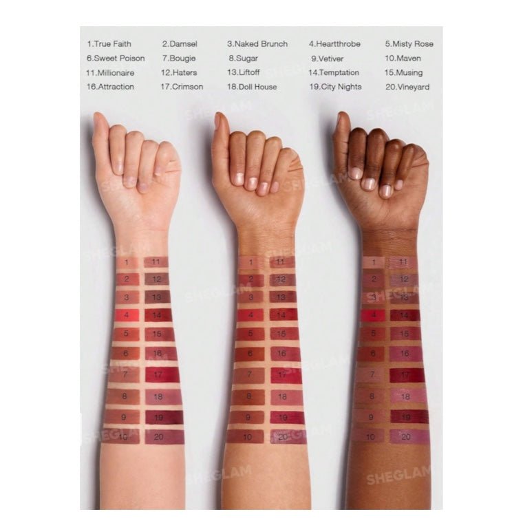 SHEGLAM Matte Allure Liquid Lipstick أحمر شفاه سائل مطفي من شيغلام - Princess Cosmetics Qatar