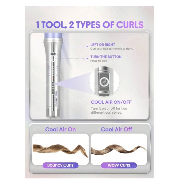 SHEGLAM One Touch Airflow Styler PRO - UK Plug شيجلام مصفف الشعر برو بتقنية تدفق الهواء بلمسة واحدة - Princess Cosmetics Qatar