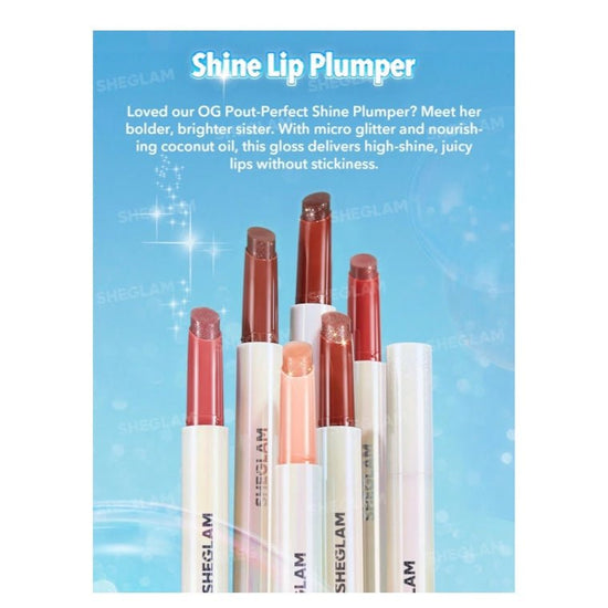 SHEGLAM Pout-Perfect Shimmer Lip Plumper شيجلام بوت بيرفكت شيمر – ملمّع ومكبّر للشفاه - Princess Cosmetics Qatar