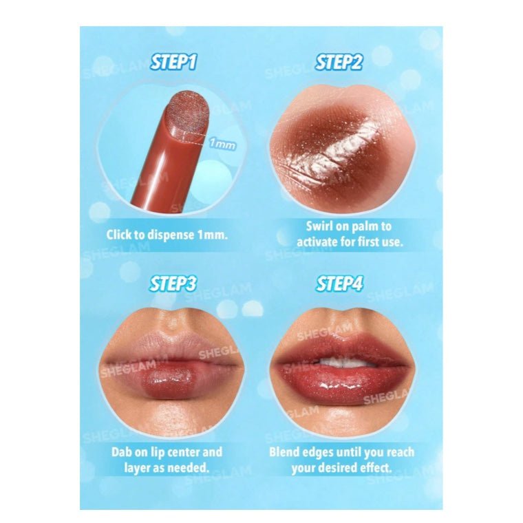 SHEGLAM Pout-Perfect Shimmer Lip Plumper شيجلام بوت بيرفكت شيمر – ملمّع ومكبّر للشفاه - Princess Cosmetics Qatar