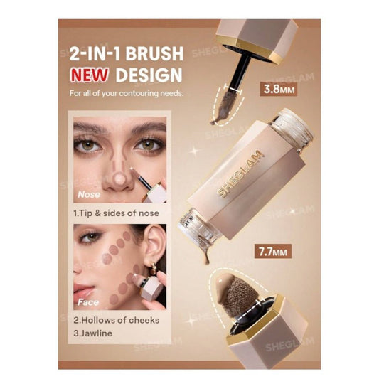 SHEGLAM Precision Sculpt Liquid Contour Duo شيغلام ثنائي الكونتور السائل للنحت الدقيق - Princess Cosmetics Qatar