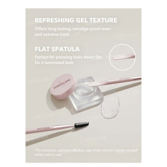 SHEGLAM Set Me Up Brow Hold - Crystal Clear شيجلام جل تثبيت الحواجب سيت مي أب – شفاف كريستالي - Princess Cosmetics Qatar