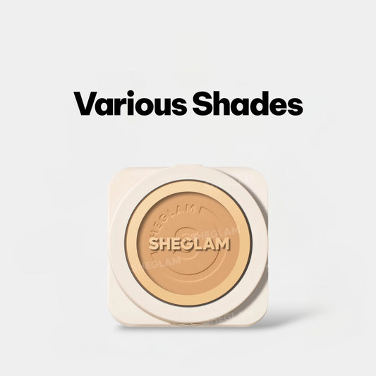 SHEGLAM Skin-Focus High Coverage Powder Foundation شيغلام كريم أساس بودرة بتغطية عالية وتركيز على البشرة - Princess Cosmetics Qatar