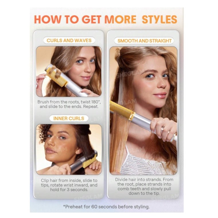 SHEGLAM Sleek Chic 3D Thermal Straightening Brush شيجلام فرشاة سليك شيك ثلاثية الأبعاد لفرد الشعر بالحرارة - Princess Cosmetics Qatar