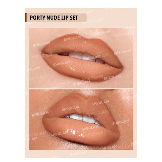 SHEGLAM Soft 90’s Glam Lip Liner And Lip Duo Set شيغلام طقم محدد الشفاه وأحمر الشفاه سوفت غلام التسعينيات - Princess Cosmetics Qatar