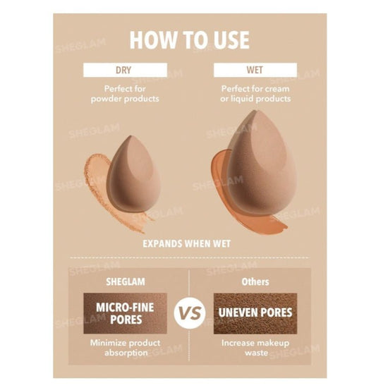 SHEGLAM Ultimate Universal Beauty Sponge شي جلام إسفنجة التجميل العالمية المثالية - Princess Cosmetics Qatar