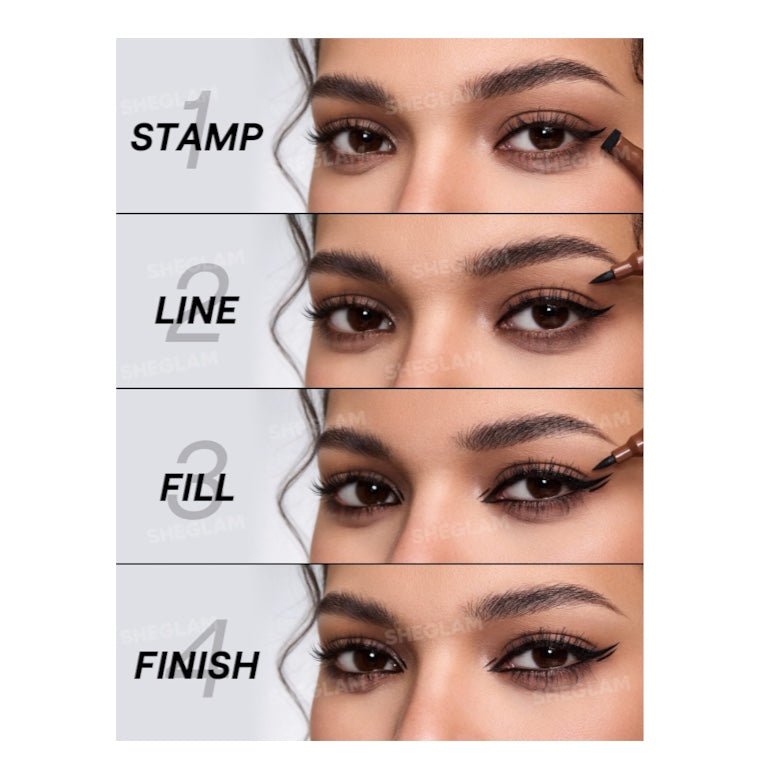 SHEGLAM Wing It Waterproof Liner Duo - Black شيغلام آيلاينر وينغ إت المقاوم للماء مزدوج الأطراف - أسود - Princess Cosmetics Qatar