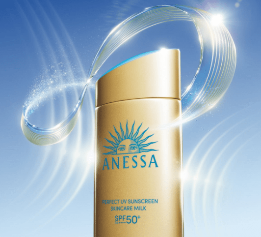 Shiseido Anessa Perfect UV Sunscreen Skincare Milk SPF50+ PA++++ 60ml. شيسيدو أنيسا - حليب العناية بالبشرة الواقي من الشمس بالأشعة فوق البنفسجية SPF50+ PA++++، 60 مل - Princess Cosmetics Qatar