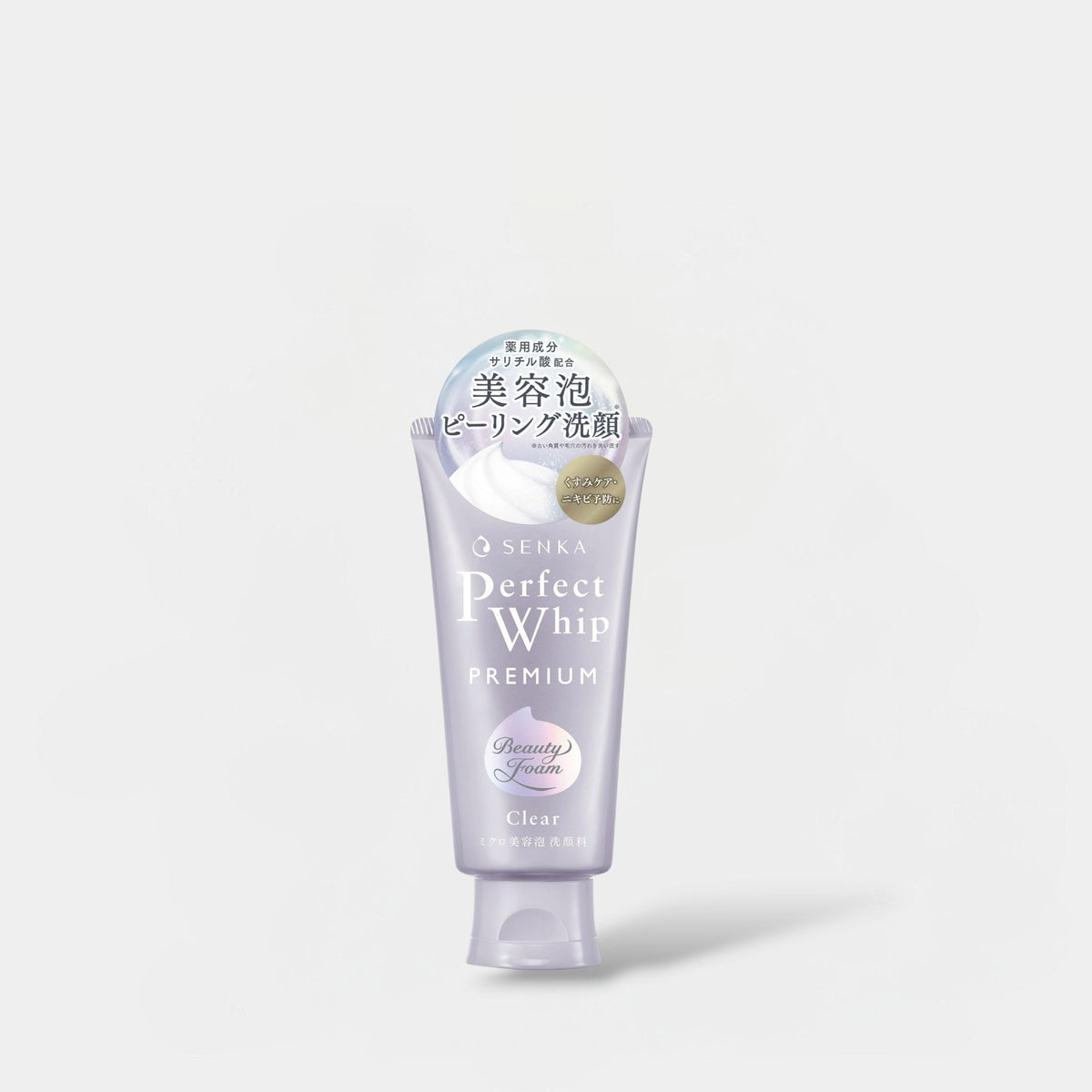 Shiseido Senka Perfect Whip Premium Beauty Foam Clear 120g شيسيدو سينكا بيرفكت ويب بريميوم بيوتي فوم كلير - Princess Cosmetics Qatar