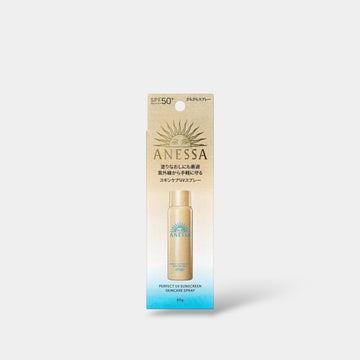Shisiedo Anessa Perfect UV Sunscreen Skincare Spray SPF 50+ PA++++ 60g بخاخ شيسيدو أنيسا بيرفكت للعناية بالبشرة والحماية من أشعة الشمس فوق البنفسجية - Princess Cosmetics Qatar