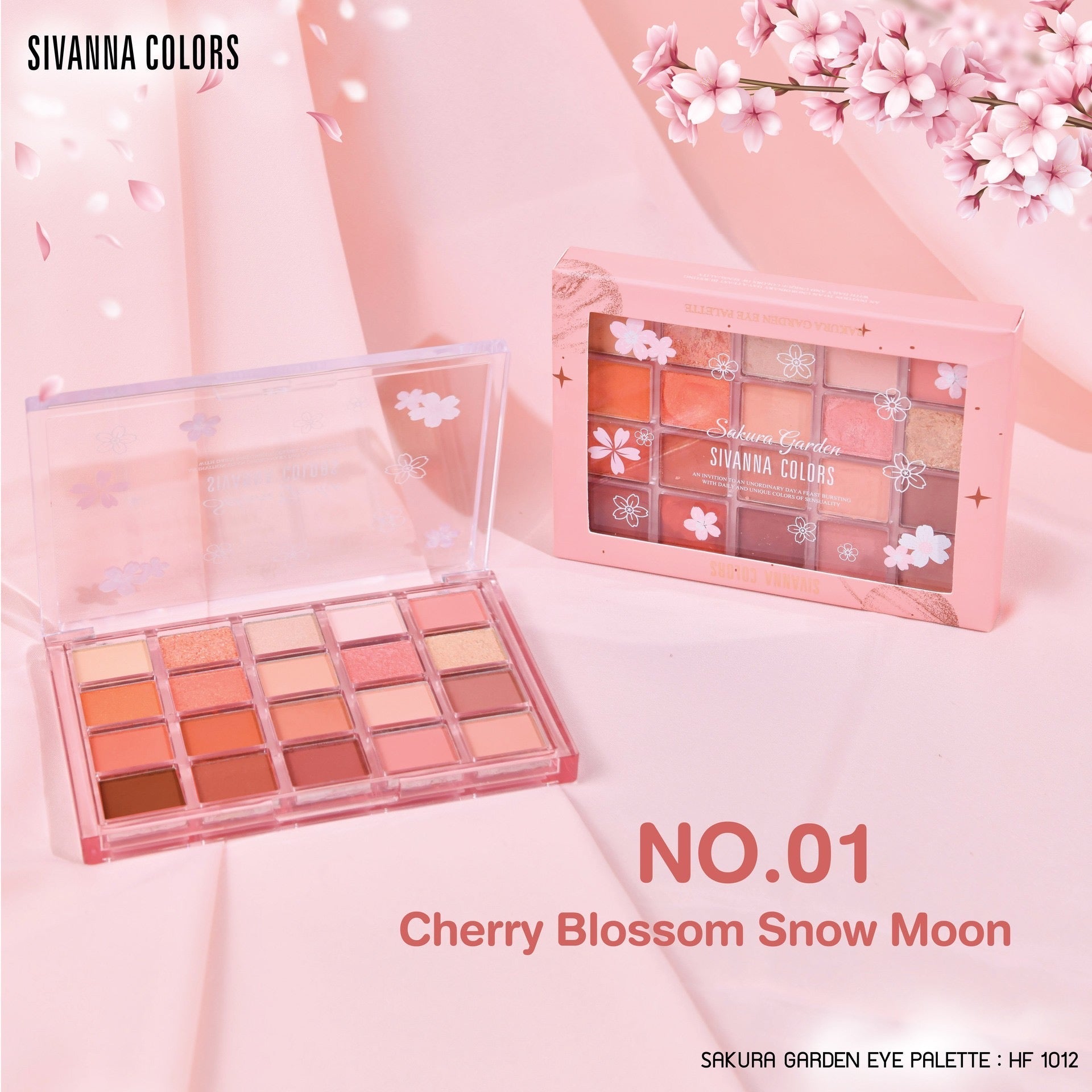 Sivanna Colors Sakura Garden Eye Palette باليت ظلال العيون سيفانا كولورز ساكورا جاردن - Princess Cosmetics Qatar