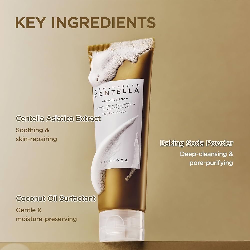 SKIN1004 Madagascar Centella Ampoule Cleansing Foam 125ml. SKIN1004 مدغشقر كينتيلا أمبولة رغوة التنظيف - Princess Cosmetics Qatar
