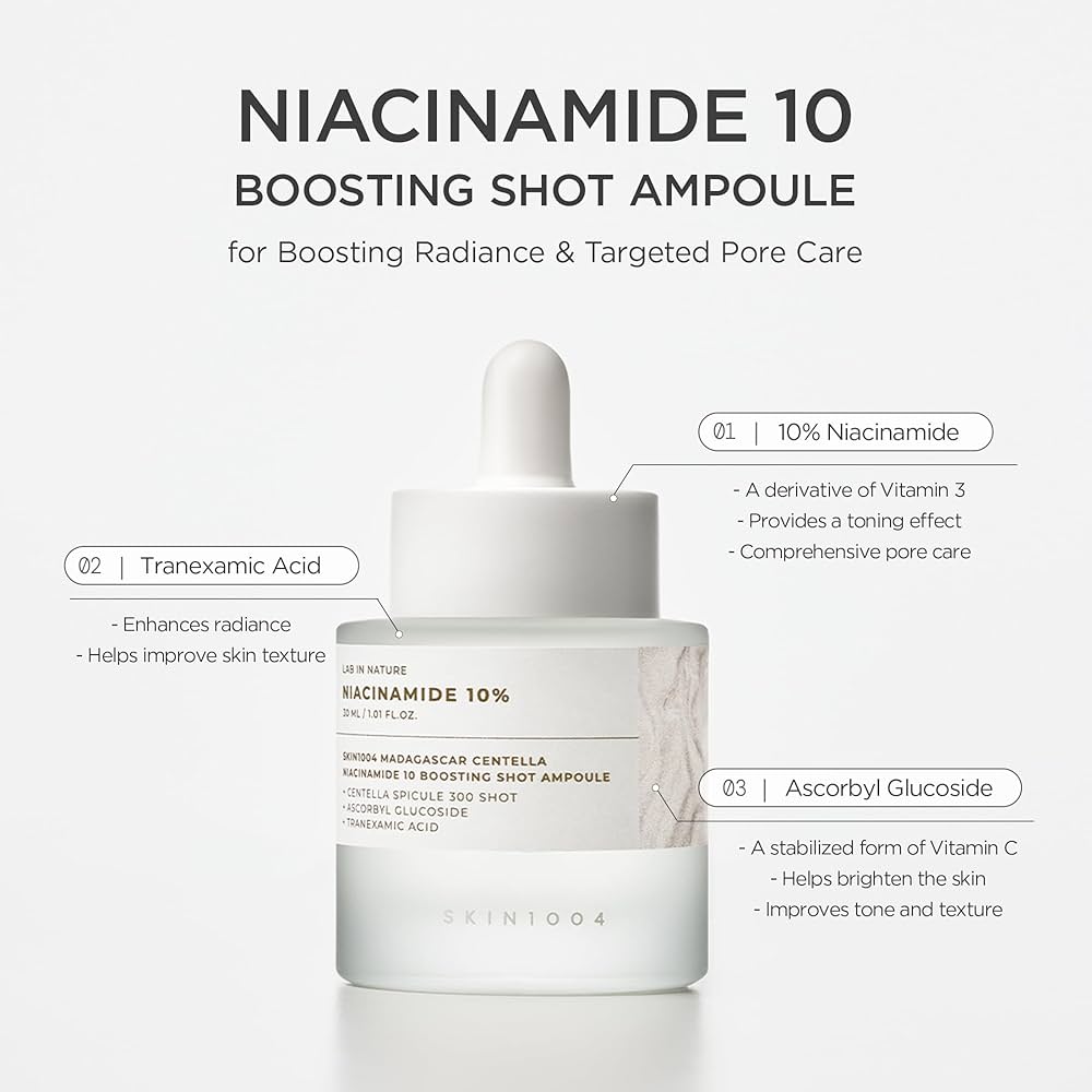 SKIN1004 Madagascar Centella Niacinamide 10 Boosting Shot Ampoule 30ml أمبولة SKIN1004 مدغشقر سنتيلا نياسيناميد 10 المعززة - Princess Cosmetics Qatar