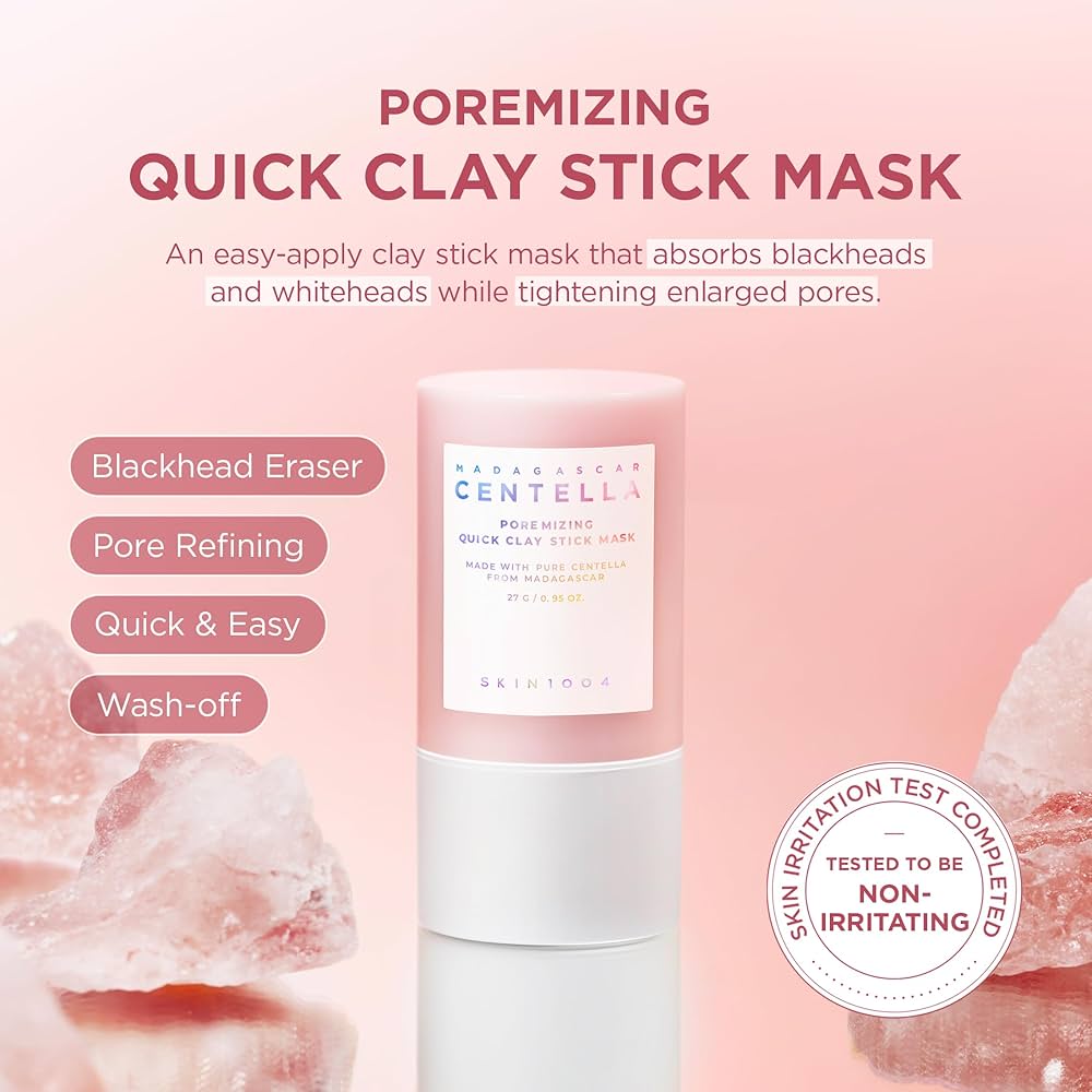 SKIN1004 Madagascar Centella Poremizing Quick Clay Stick Mask 27g. SKIN1004 قناع مدغشقر كينتيلا البوراميزي السريع - Princess Cosmetics Qatar