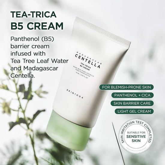 SKIN1004 Madagascar Centella Tea - Trica B5 Cream 75ml. SKIN1004 مدغشقر كينتيلا تي تريكا B5 كريم - Princess Cosmetics Qatar