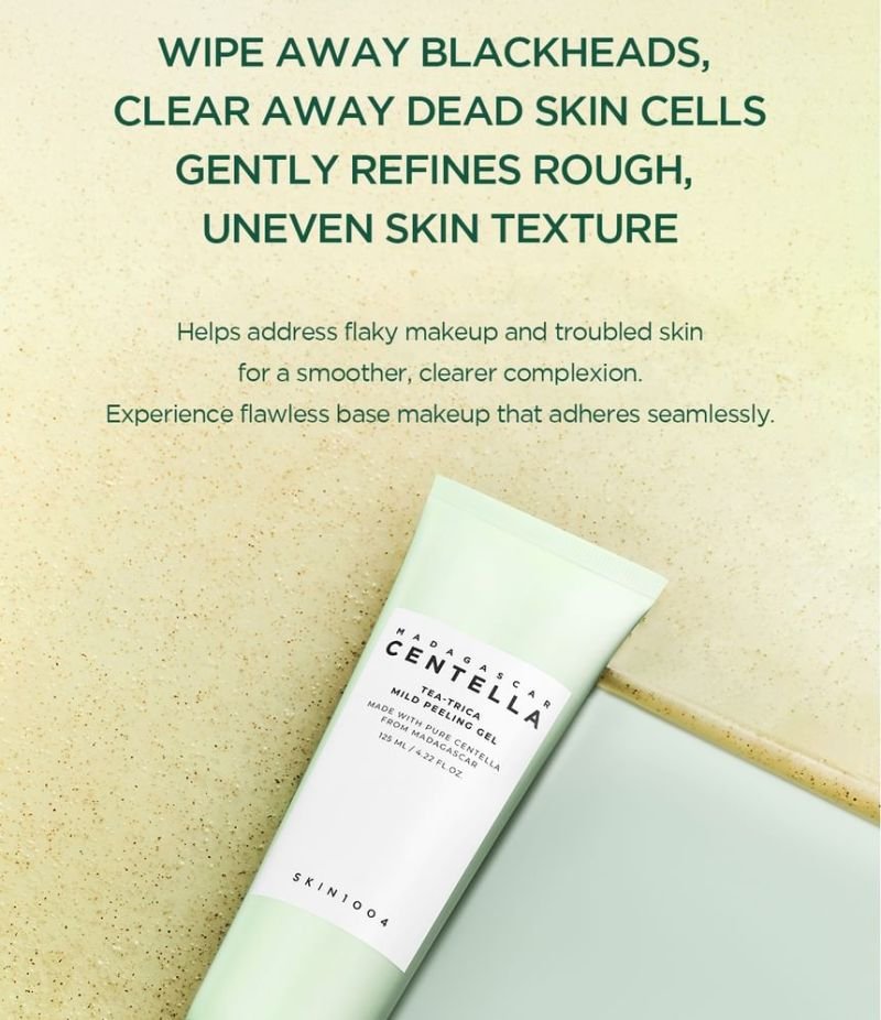 SKIN1004 Madagascar Centella Tea - Trica Mild Peeling Gel 125ml جل التقشير المعتدل SKIN1004 من مدغشقر سنتيلا تي - تريكا - Princess Cosmetics Qatar