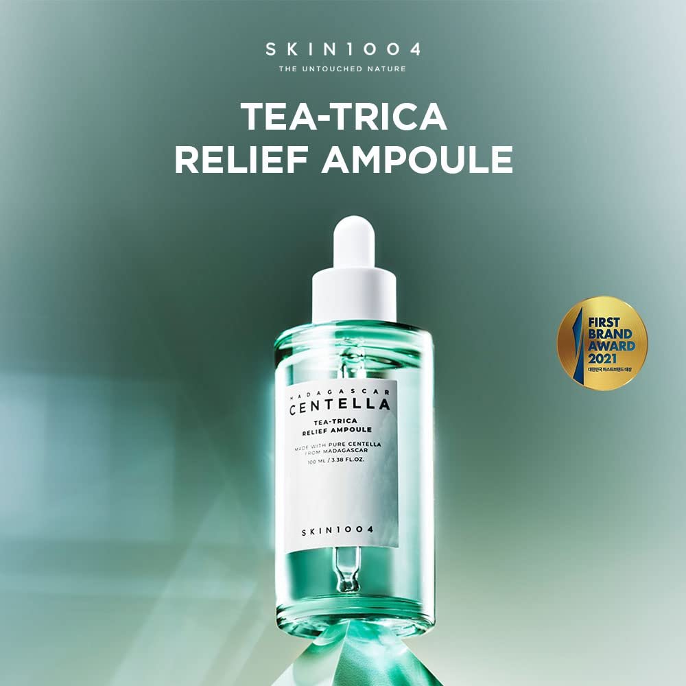 SKIN1004 Madagascar Centella Tea - Trica Relief Ampoule 100ml. SKIN1004 مدغشقر كينتيلا شاي تريكا الإغاثة أمبولة - Princess Cosmetics Qatar
