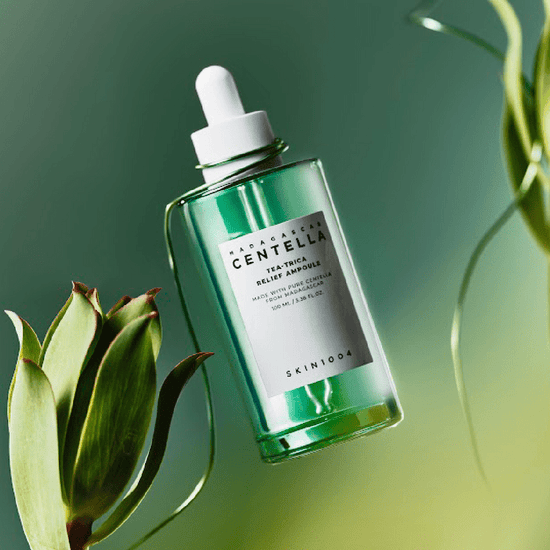 Skin1004 Madagascar Centella Tea - Trica Relief Ampoule 100ml. Skin1004 مدغشقر كينتيلا شاي تريكا الإغاثة أمبولة - Princess Cosmetics Qatar