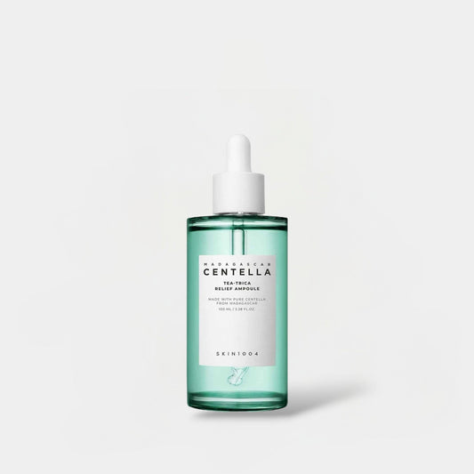SKIN1004 Madagascar Centella Tea - Trica Relief Ampoule 100ml. SKIN1004 مدغشقر كينتيلا شاي تريكا الإغاثة أمبولة - Princess Cosmetics Qatar