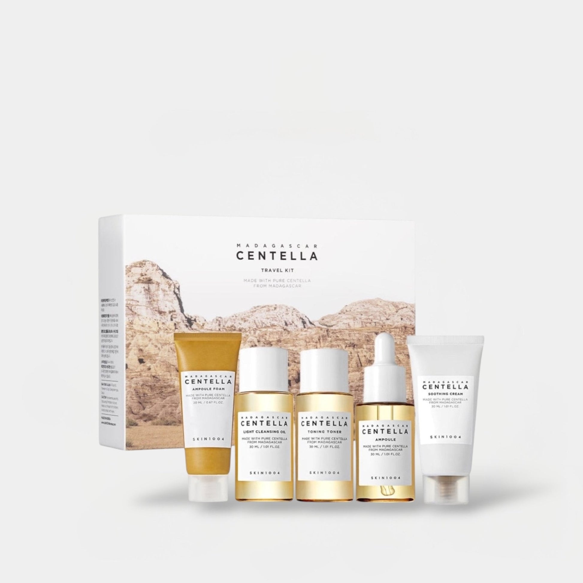 SKIN1004 Madagascar Centella Travel Kit (5pcs). SKIN1004 مدغشقر كينتيلا ترافيل كي - Princess Cosmetics Qatar
