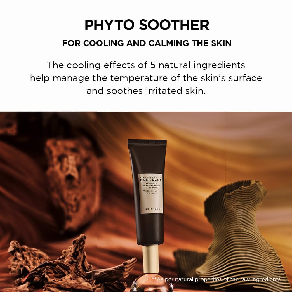 SKIN1004 Madagascar Probio - Cica Glow Sun Ampoule 50ml. SKIN1004 مدغشقر بروبيو سيكا جلو صن أمبولة - Princess Cosmetics Qatar