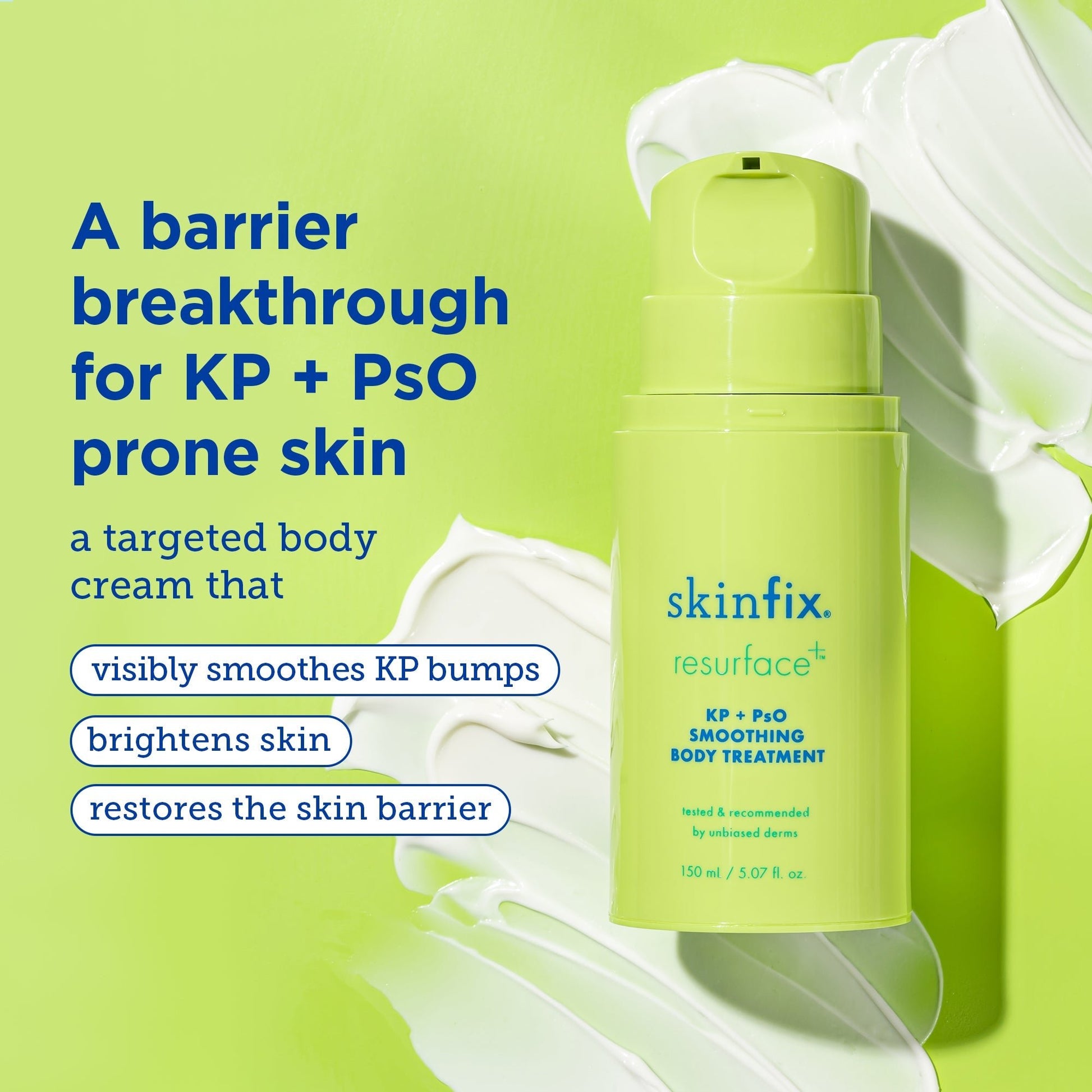 Skinfix KP + PsO Smoothing Body Treatment 150ml سكين فيكس KP + PsO علاج تنعيم الجسم - Princess Cosmetics Qatar