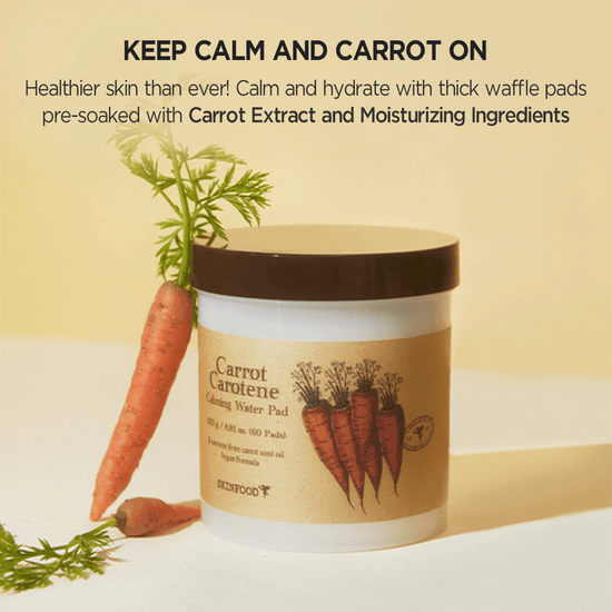 Skinfood Carrot Carotene Calming Water Pad 250g. سكين فود، وسادة ماء مهدئة بالجزر والكاروتين، 250 جم - Princess Cosmetics Qatar