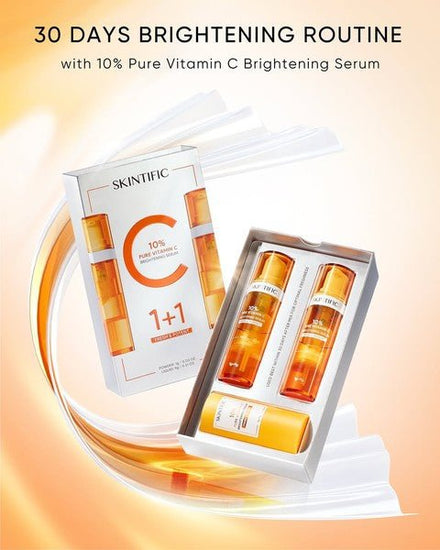 Skintific 10% Pure Vitamin C Brightening Serum سيروم سكينتيفيك لتفتيح البشرة بفيتامين سي النقي بنسبة 10% - Princess Cosmetics Qatar