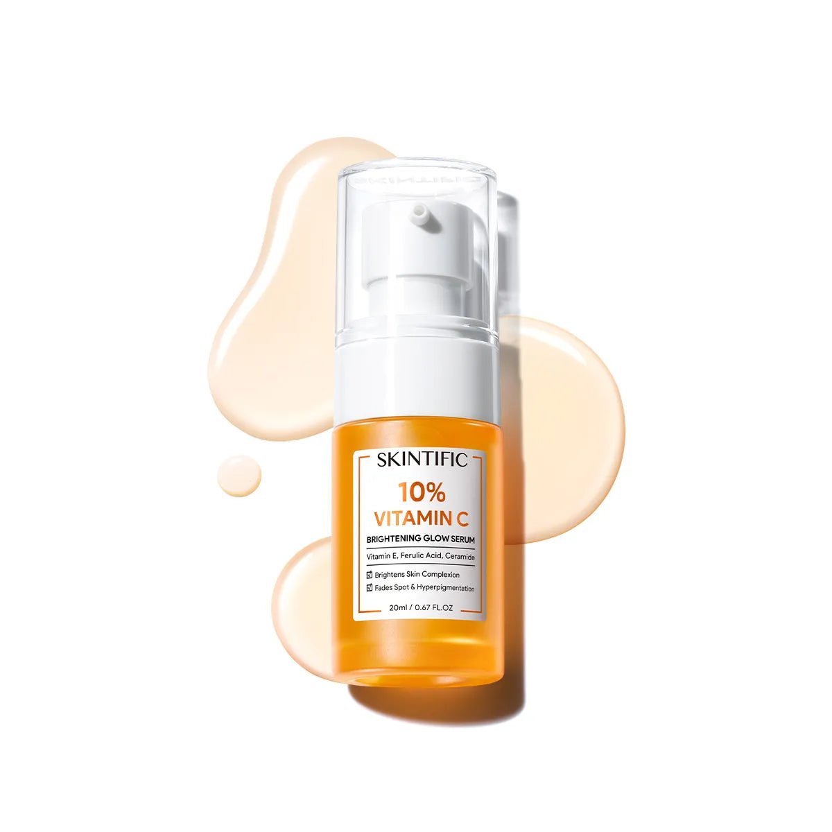 Skintific 10% Vitamin C Brightening Glow Serum 20ml. سيروم تفتيح البشرة 10٪ فيتامين سي لتفتيح البشرة - Princess Cosmetics Qatar